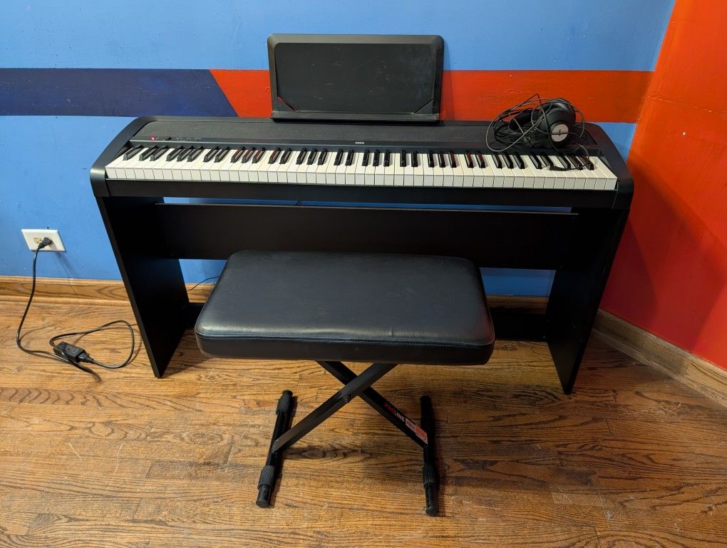 Korg B188 Key Weighted Keyboard Bundle Plus Extras Plus Headphones