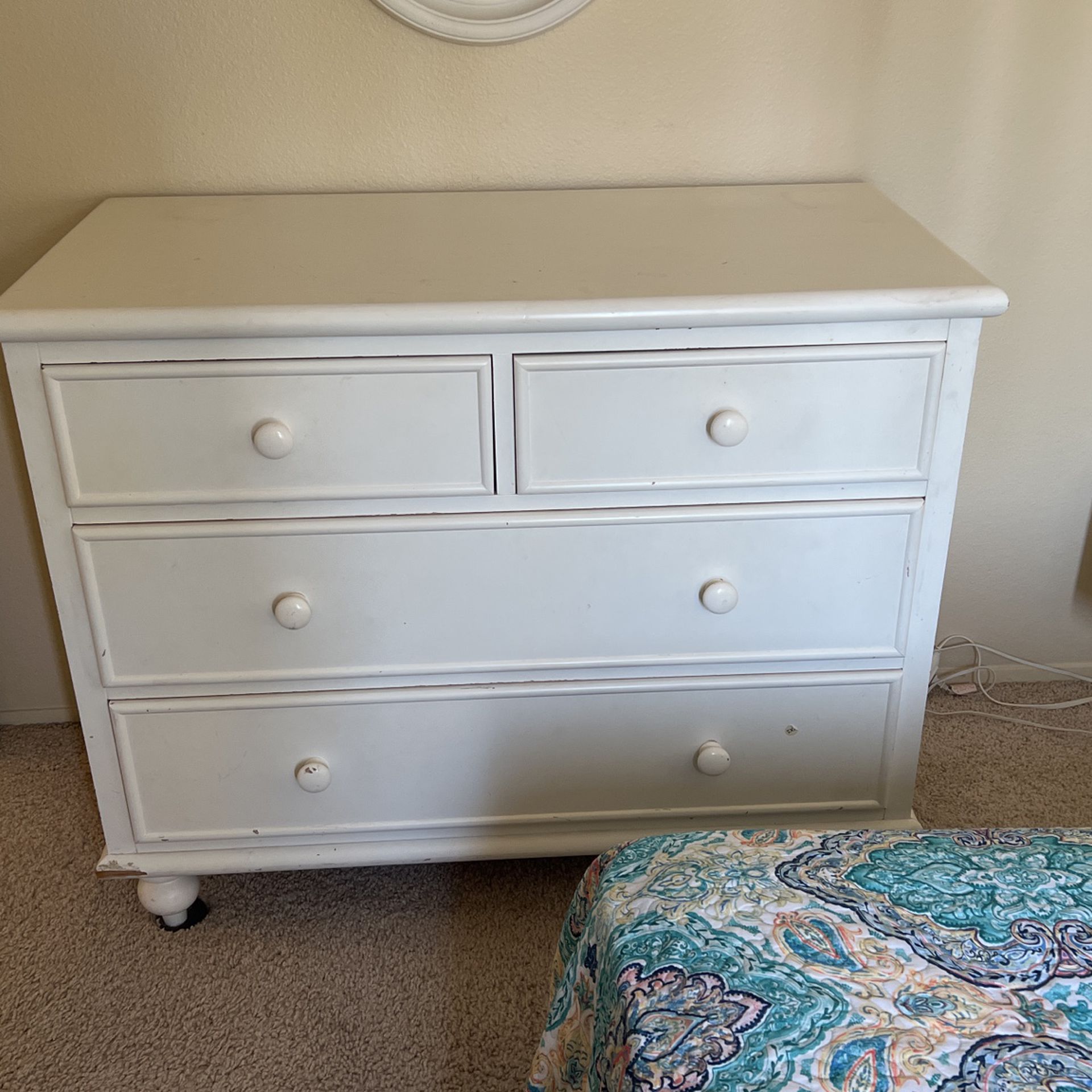 Dresser, white solid and heavy