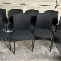 Black Chairs  Set Of 8