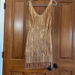 Golden Flapper TS Dress