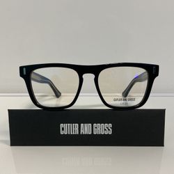 New Cutler & Gross 1320 C.01 Black Acetate Bold Eyeglasses 54mm