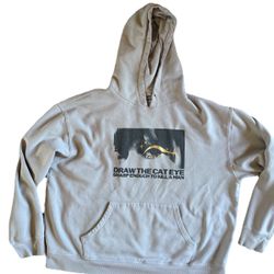 Taylor Swift Draw the Cat Eye Midnights hoodie sweatshirt size XL tour Hooded RARE FIND   Two faint marks inside a sleeve shown in photos and missing 