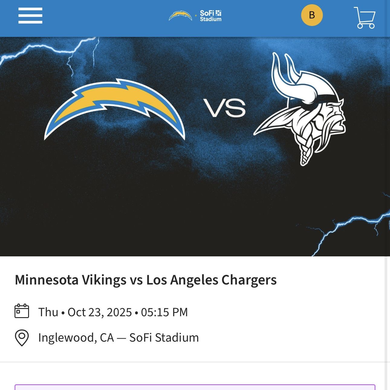 Vikings @ Chargers
