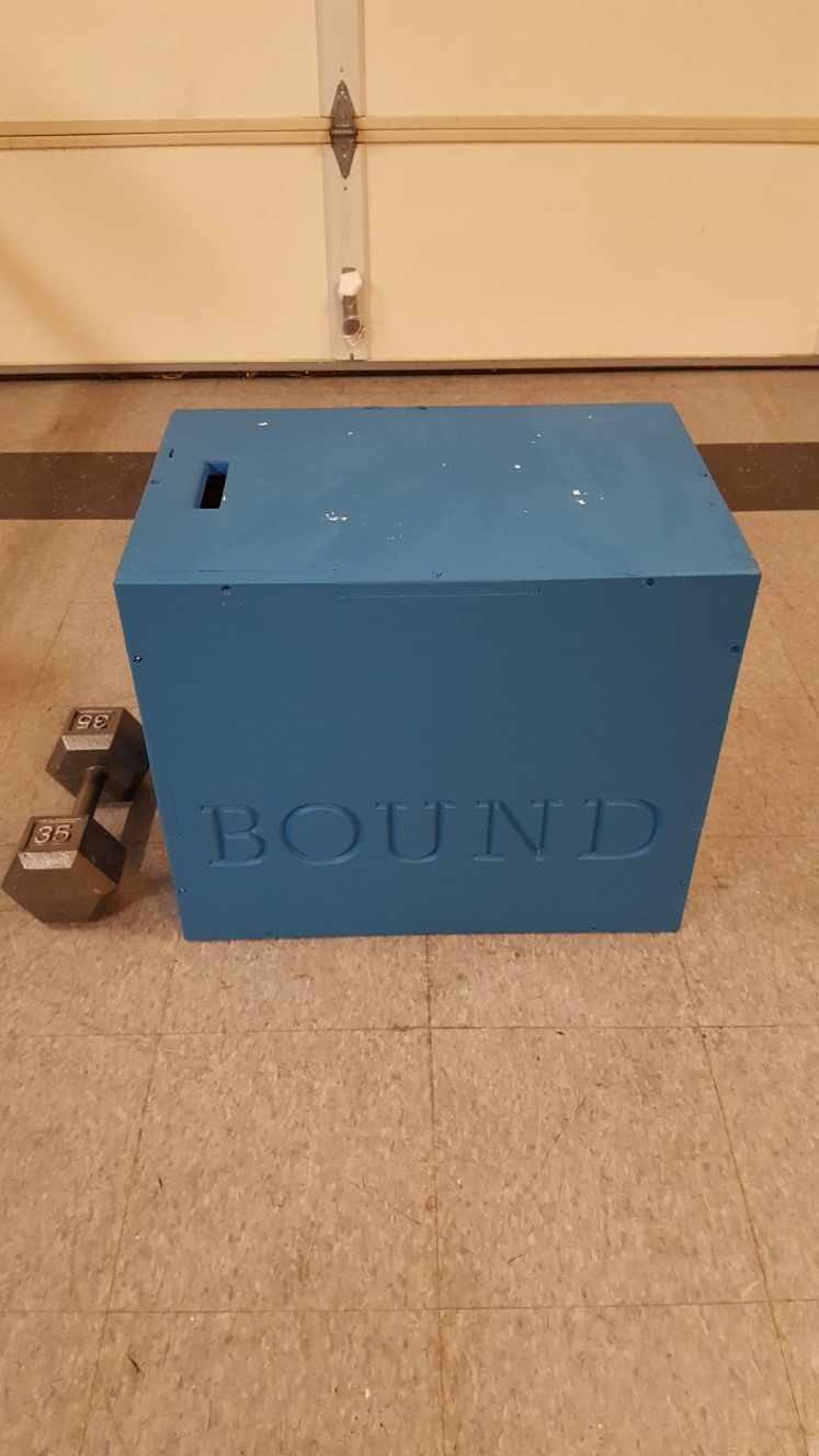 Bound jump box, crossfit box.