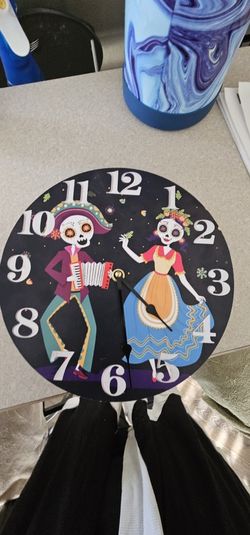 Clock- Sugar CANDY SKELETON DANCERS $25.