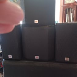 JBL EC35 CENTER SUBWOOFER, 2-E10 WALLS SPEAKERS, 2-E20 SPEAKERS,ONLY PICK UP 