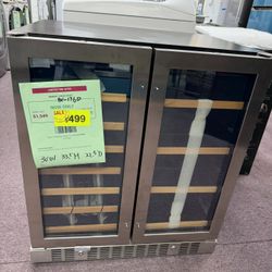 Wine Cooler Wine Enthusiast SommSeries 2 Door Dual Zone Wine and Beverage Center