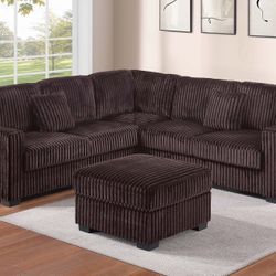 4pcs SECTIONAL SOFA W/OTTOMAN 