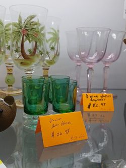 Uranium shot glasses. Glow in uv light