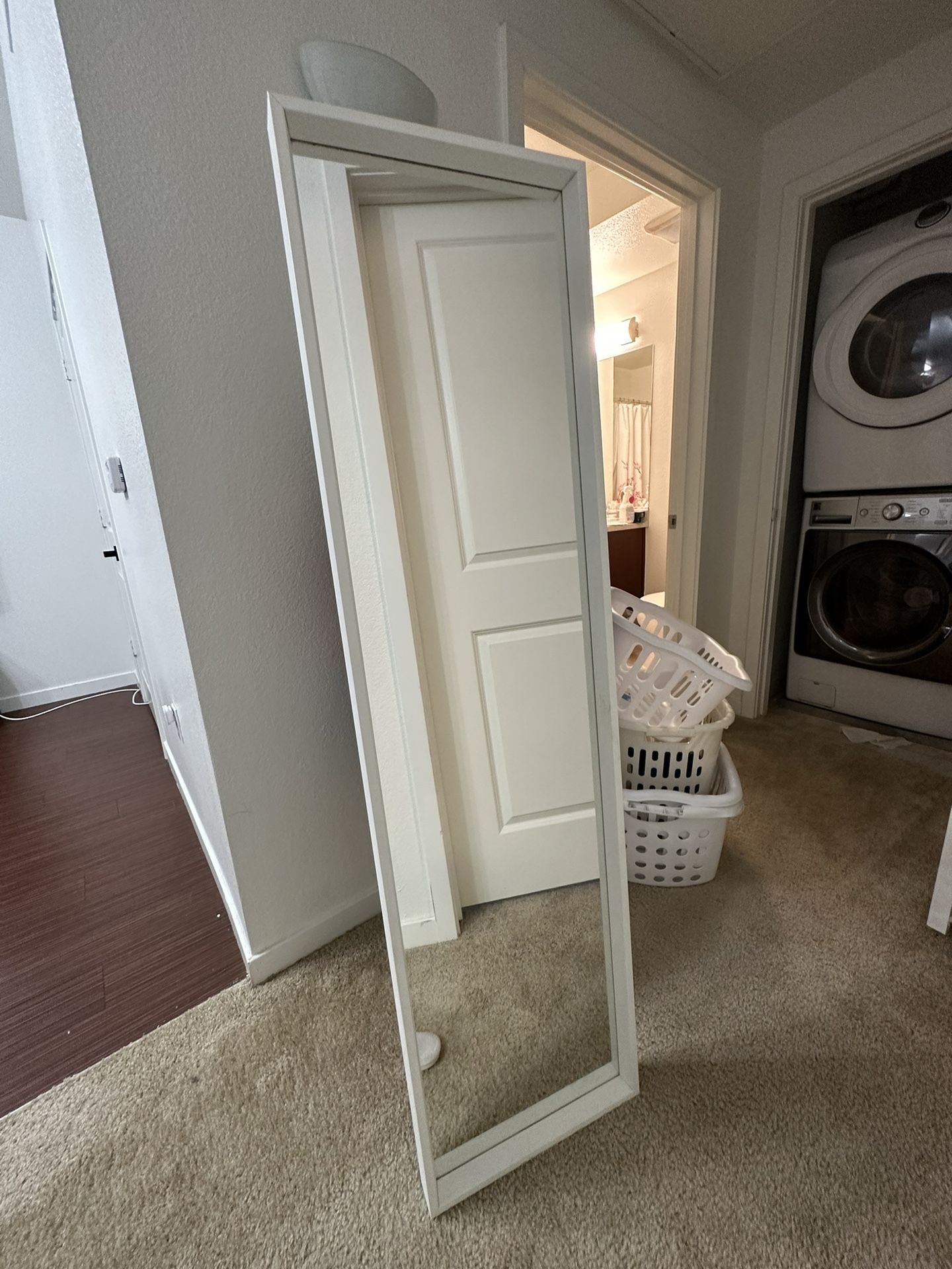 IKEA NISSEDAL Mirror, white, 15 3/4x59