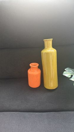 two ceramic vases