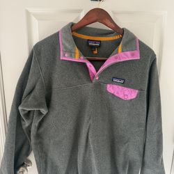 Patagonia Women's Gray Jacket with Purple Accents