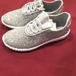 Silver Glitter Shoes 