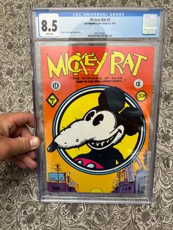 Mickey Rat #1 (1972) CGC 8.5 Slabbed Los Angeles Comic Book crack left corner
