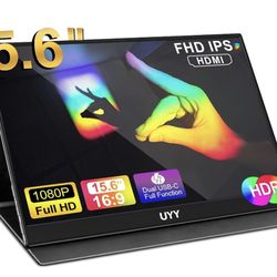 BRAND NEW IN BOX UYY Portable Monitor 15.6" Ultra-Thin FHD 1080P, 2023 Travel IPS Monitor, HDR Gaming Monitor