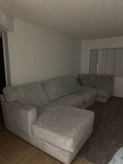 Grey sofa couch