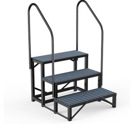 Rv hot tub steps with double hand rails brand new