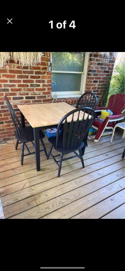 Refinished vintage table and chair set