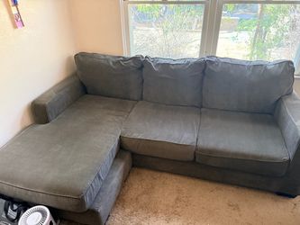 Gray Fabric Sectional Sofa with Chaise