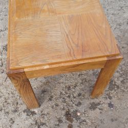 Solid wood vintage end table (need stained)