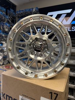 KMC KM555 ATTACK Wheels 17x8.5 (-10, 6x139.7, 106.1) Silver Rims Set of 4