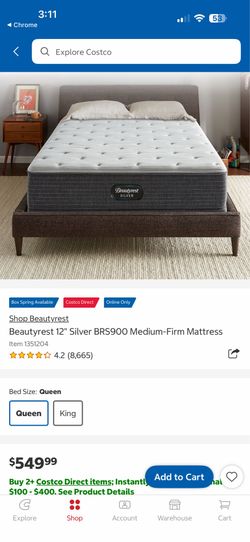 Beautyrest 12" Silver BRS900 Medium-Firm Mattress