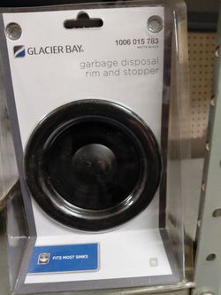 Glacier bay garbage disposal rim and stopper in matte black, multiple available
