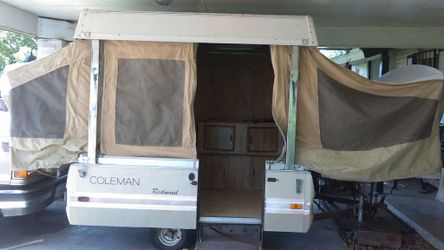Coleman pop top up camper canvas