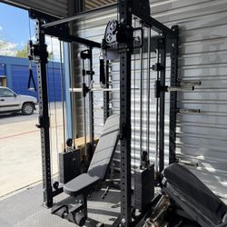 ⭐️Brand New Unassembled, Factory Wrapped Semi-Commercial  Functional Trainer Smith Machine and Bench $2,175