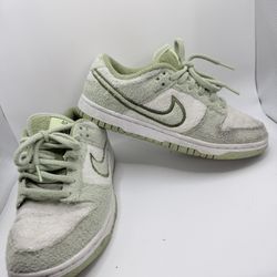 Nike Dunk Low Green Fuzzy Sneakers size # 6