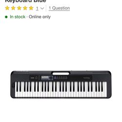 Casio Casiotone CT-S300 61-Key Digital Keyboard Blue piano