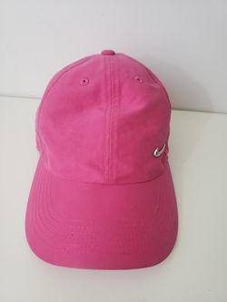 Pink Nike s1ze Heritage 86 hat w/ silver swoosh fitted baseball cap