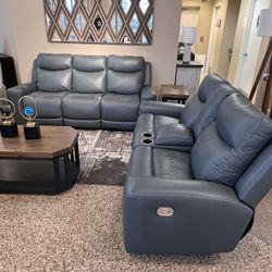 2PCS Sofa & LOVESEAT 💯 Real Leather
