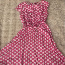 Pink Polkadot dress Medium