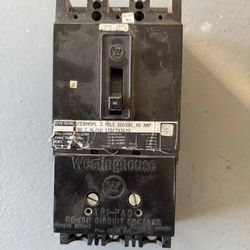 WESTINGHOUSE FB3040PL 40A 40 AMP CIRCUIT BREAKER 3 POLE 600VAC