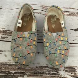 TOMS COLORED LIGHTS FUR LINING. CLASSIC COMFORT SLIPPERS 