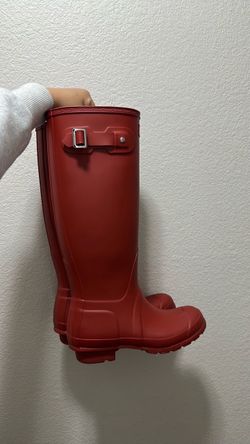 Red Hunter boots