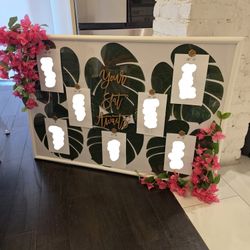 Big 27"x40" white seating chart