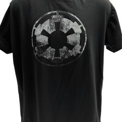 Star Wars Galactic Empire Logo T-Shirt Black Distressed Print XL Lucasfilm Tee