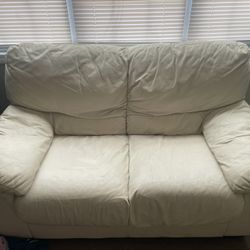 2 Piece Cream Couch Set 