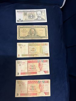 Cuban banknotes 5 pieces 