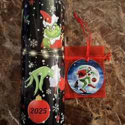 Grinch Tumbler W Free Ornament
