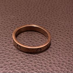 Rose Gold Love Ring 4mm Size 10