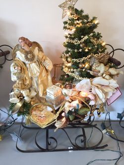 Karen Didion Angel Lighted Sleigh