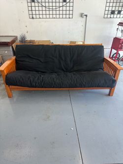 Solid wood futon and washable cover