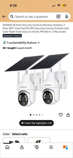 Solar Security Cameras Wireless Outdoor,