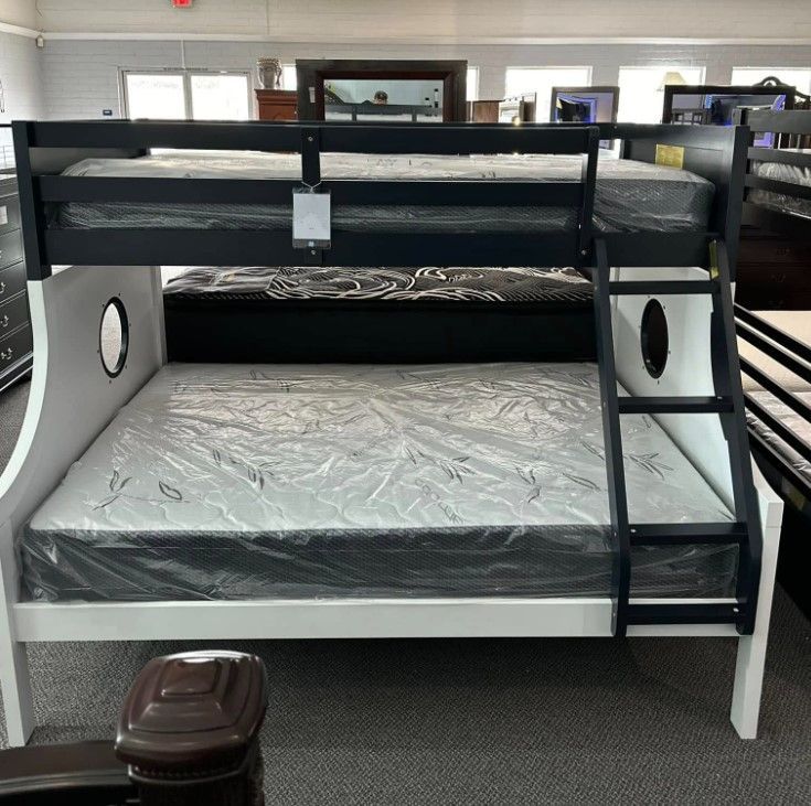 New in stock furniture of america BK629 model twin full wood bunk bed special