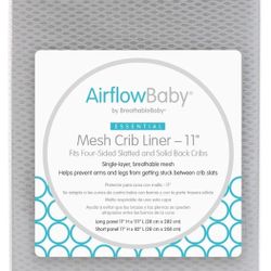 Breathable Padded Mesh Liner for Full-Size Cribs