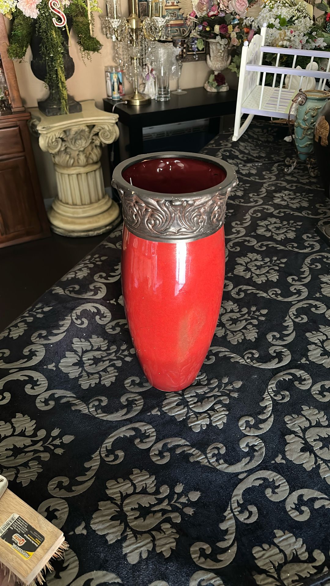 Tall Red Flower Vase