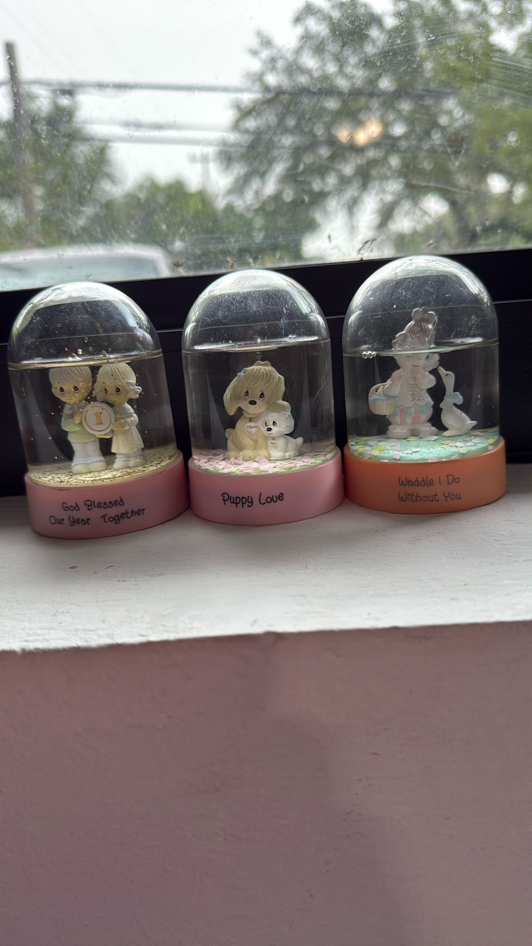 Precious Moments Snow Globes 💗Set Of 3~ Vintage~Collectibles
